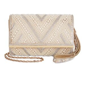 Pearl-Embellished Clutch